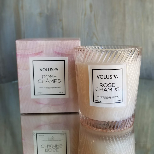 Voluspa Classic Glass Candle:Rose Champs